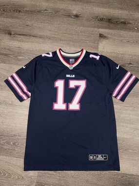 Nike Navy Buffalo Bills ALLEN  #17 Football Jersey
